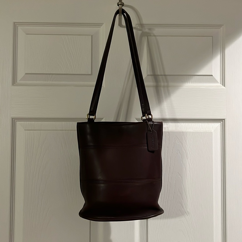 Vintage Coach Tribeca Hobo New York Brown Leather Purse, Made US, #H8D-9099